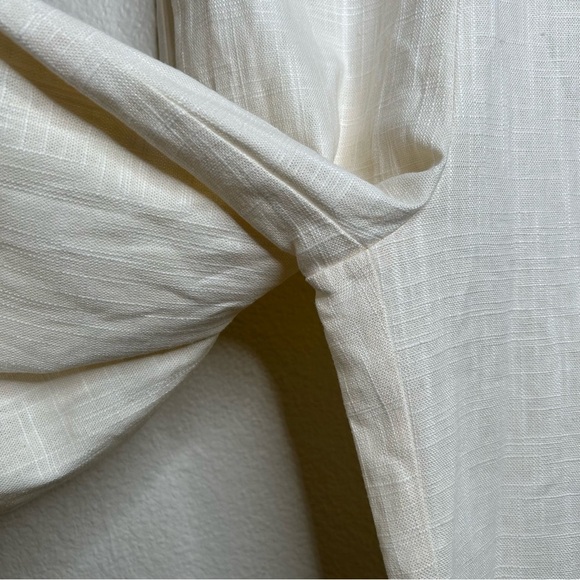 NWT Staud wide leg linen blend jumpsuit cream 2 - Picture 6 of 16